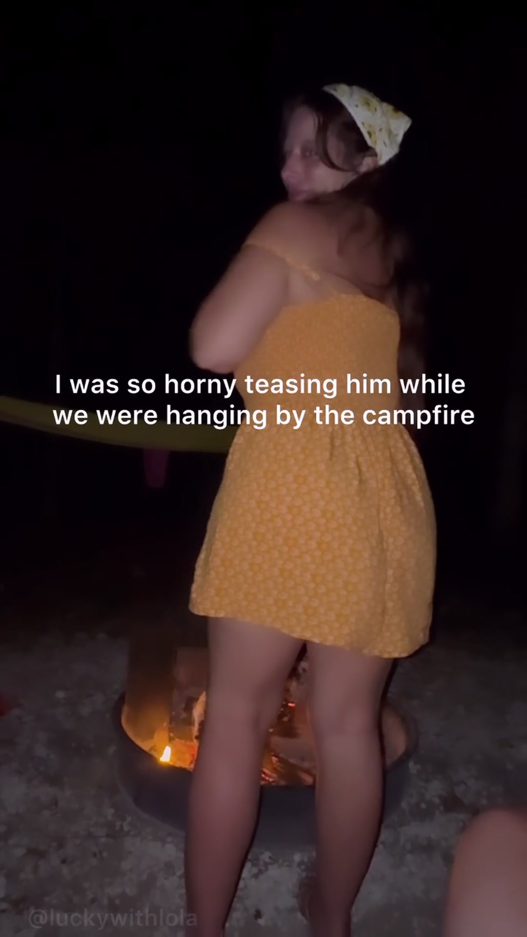 Rode him by the campfire until he filled me up with cum! - free porn video