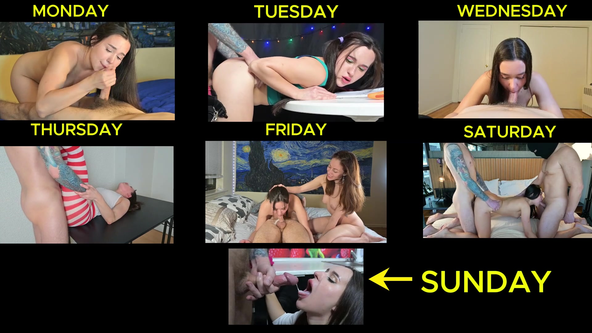 A supercut of Fiona Brandy having a busy week - free porn video