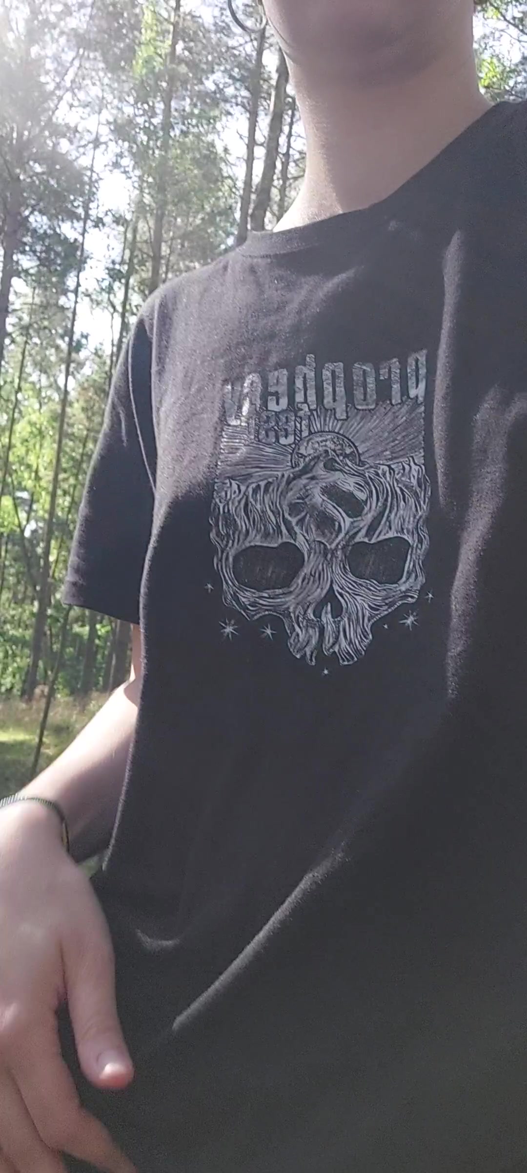 Showing off my small tits at the park - free porn video