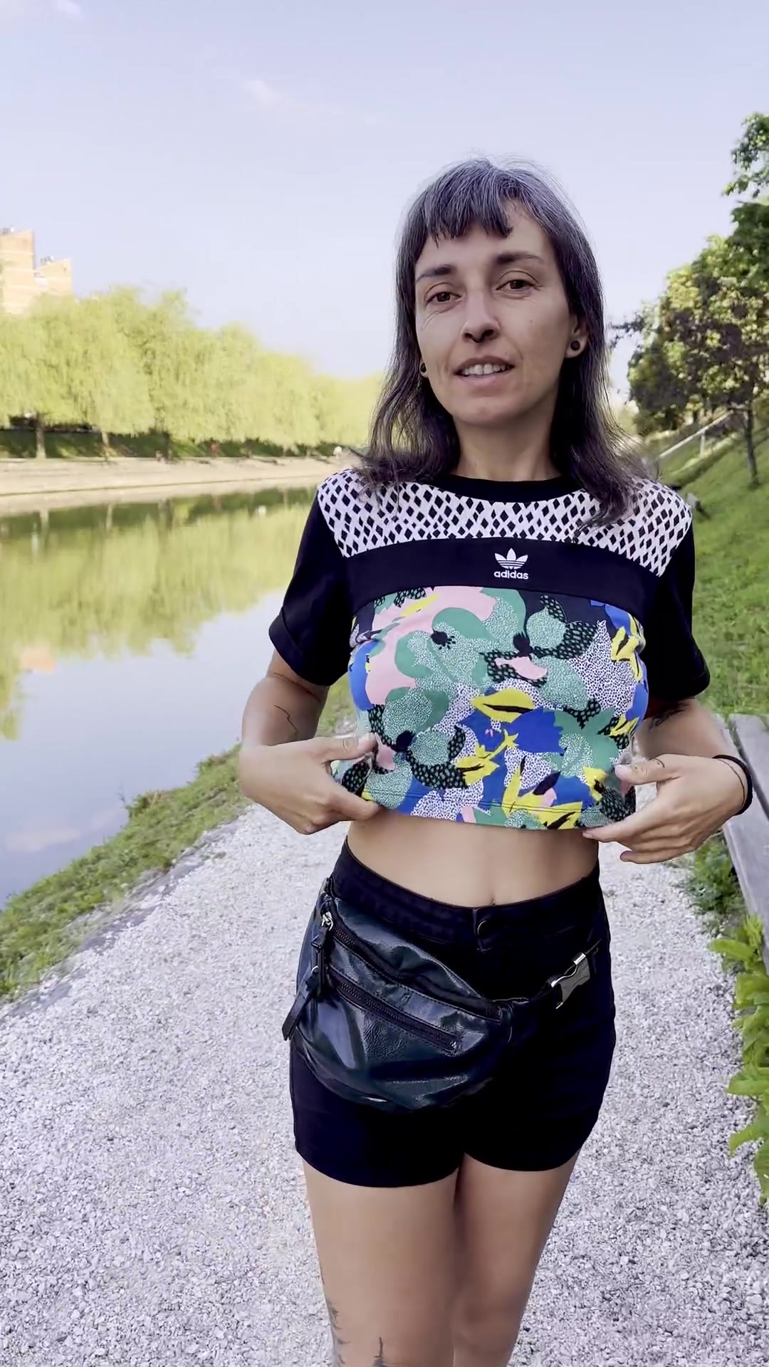 Flashing on vacation is a must although I'm always nervous [gif] - free porn video