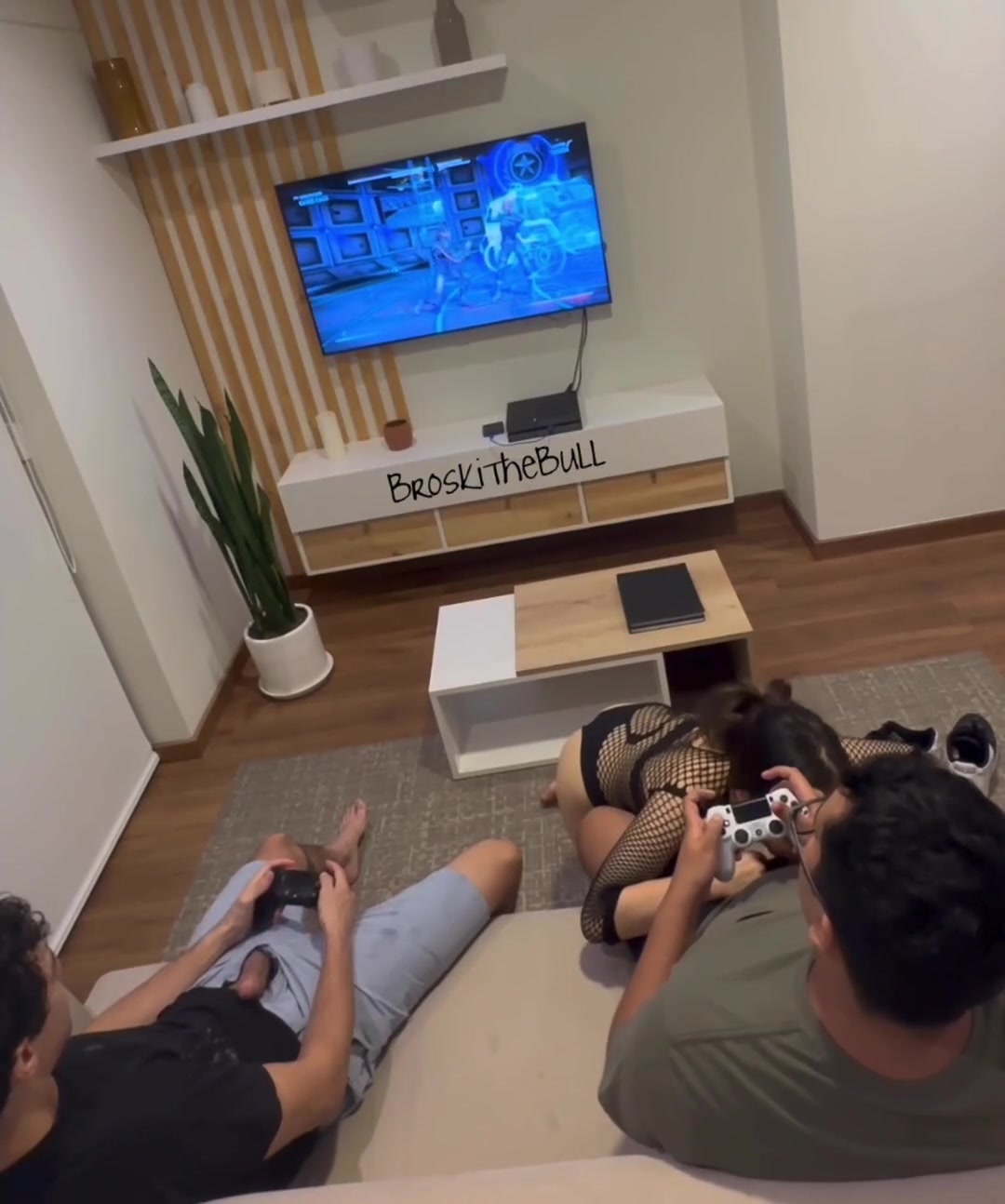 We have our joysticks and she has hers - free porn video