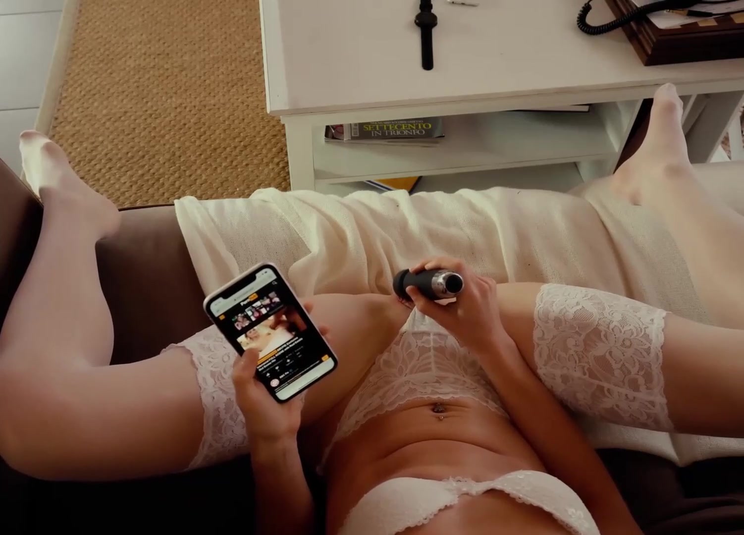 ...masturbation with vibrator and watching porn on Pornhub until orgasm - free porn video