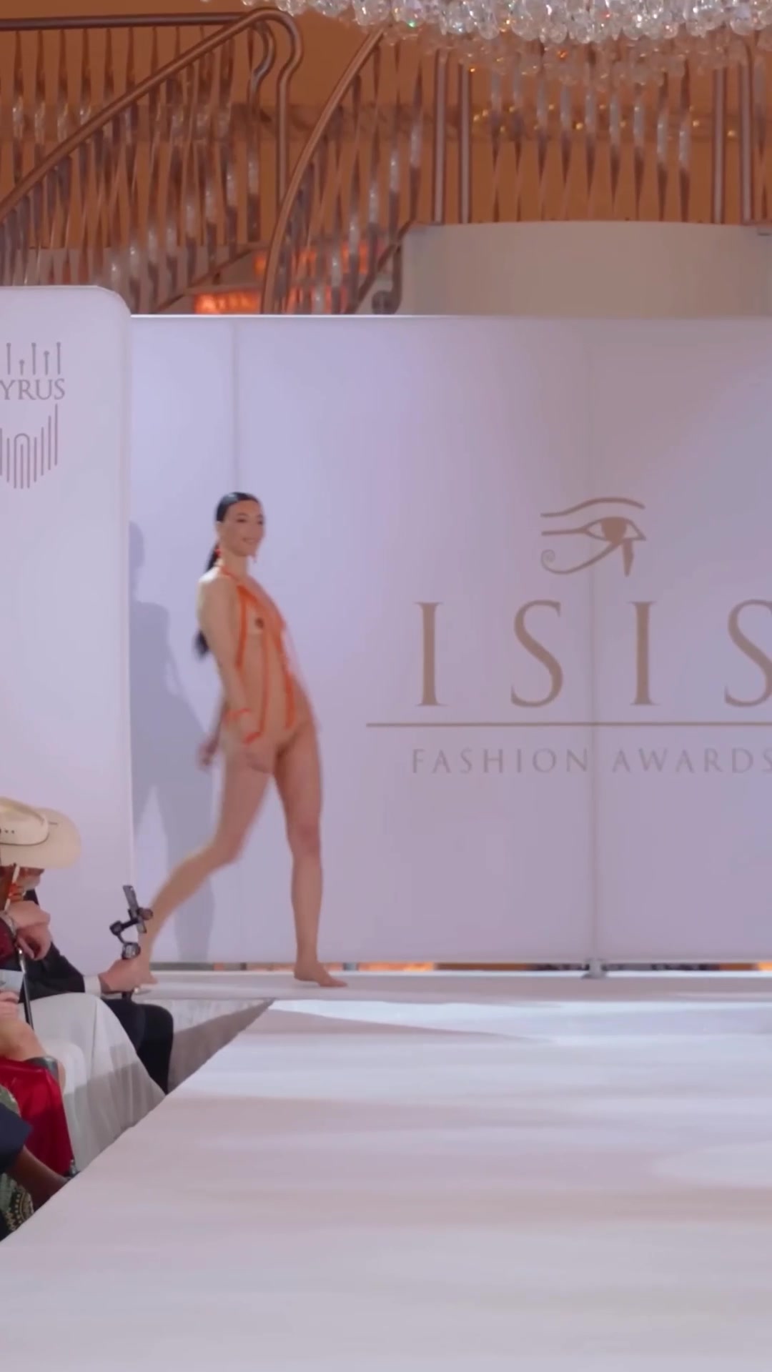 Foxy Liliac walked almost nude for ISIS FASHION AWARDS 2025 - free porn video