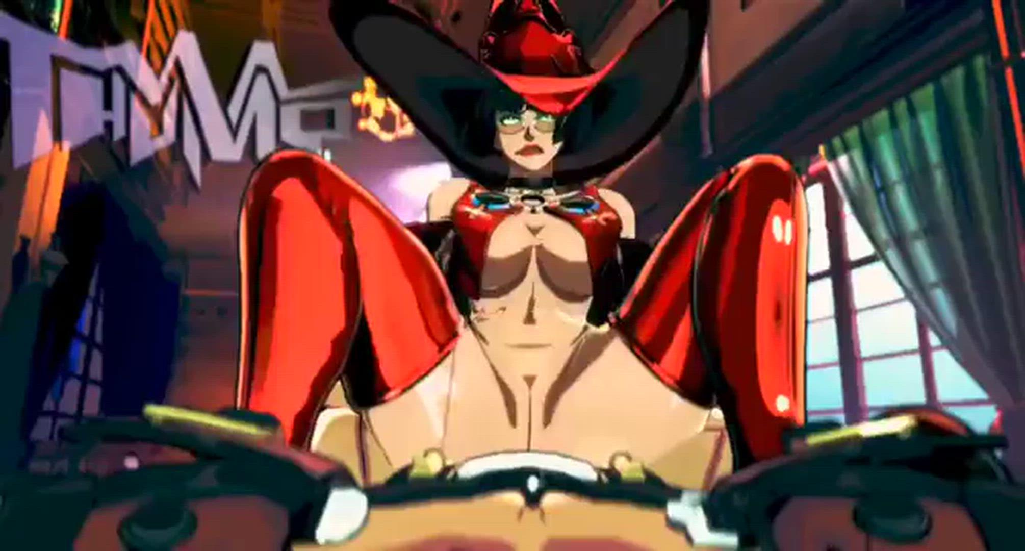 I-No cowgirl [Guilty gear](Thumpnsfw) - free porn video