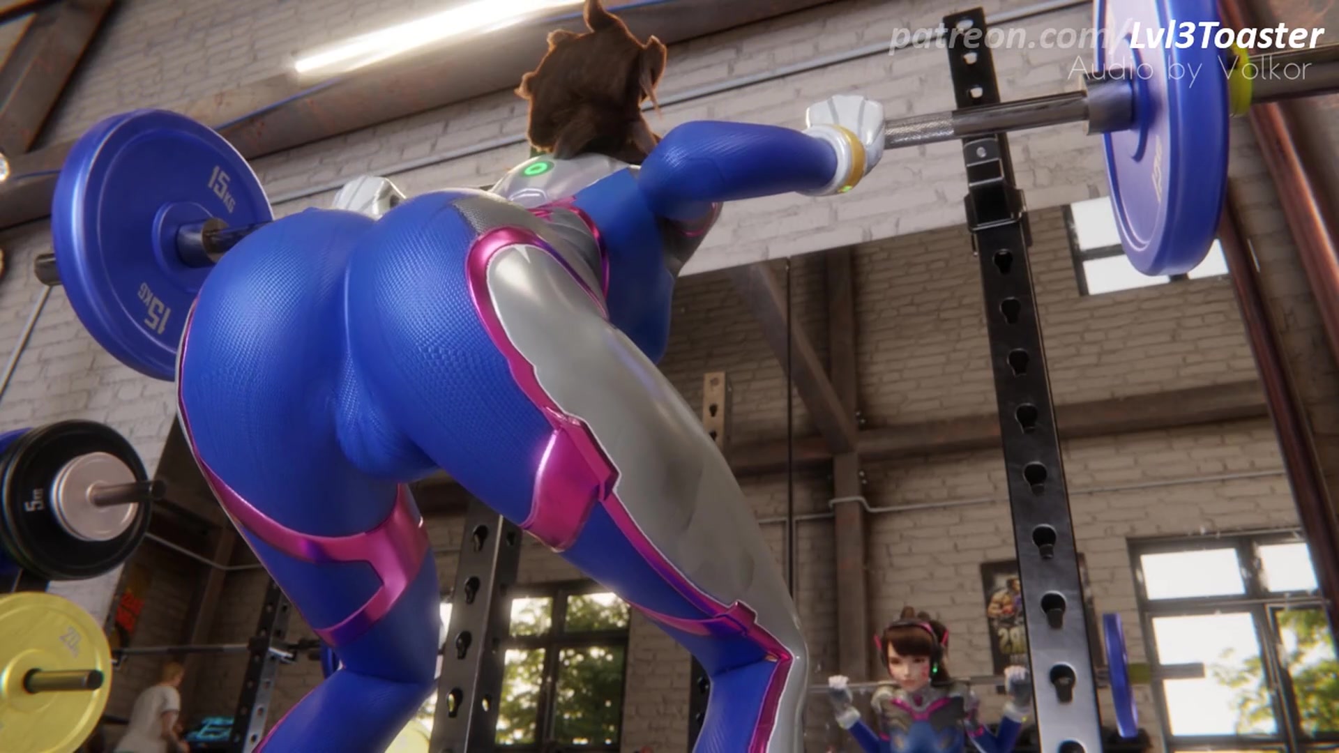 D.va's suit splitting incident (Lvl3Toaster) [Overwatch] - free porn video
