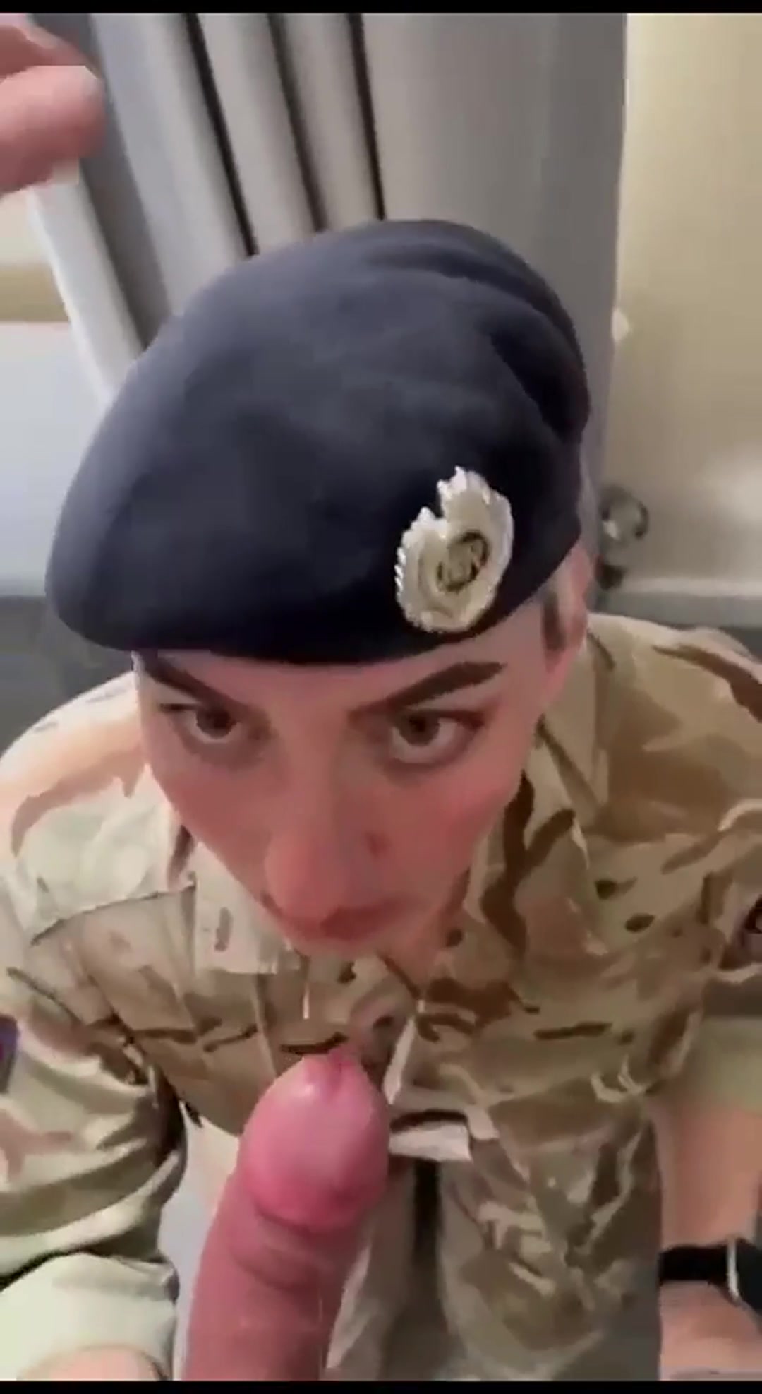 Another slut in uniform! Any idea who this lady is? - free porn video