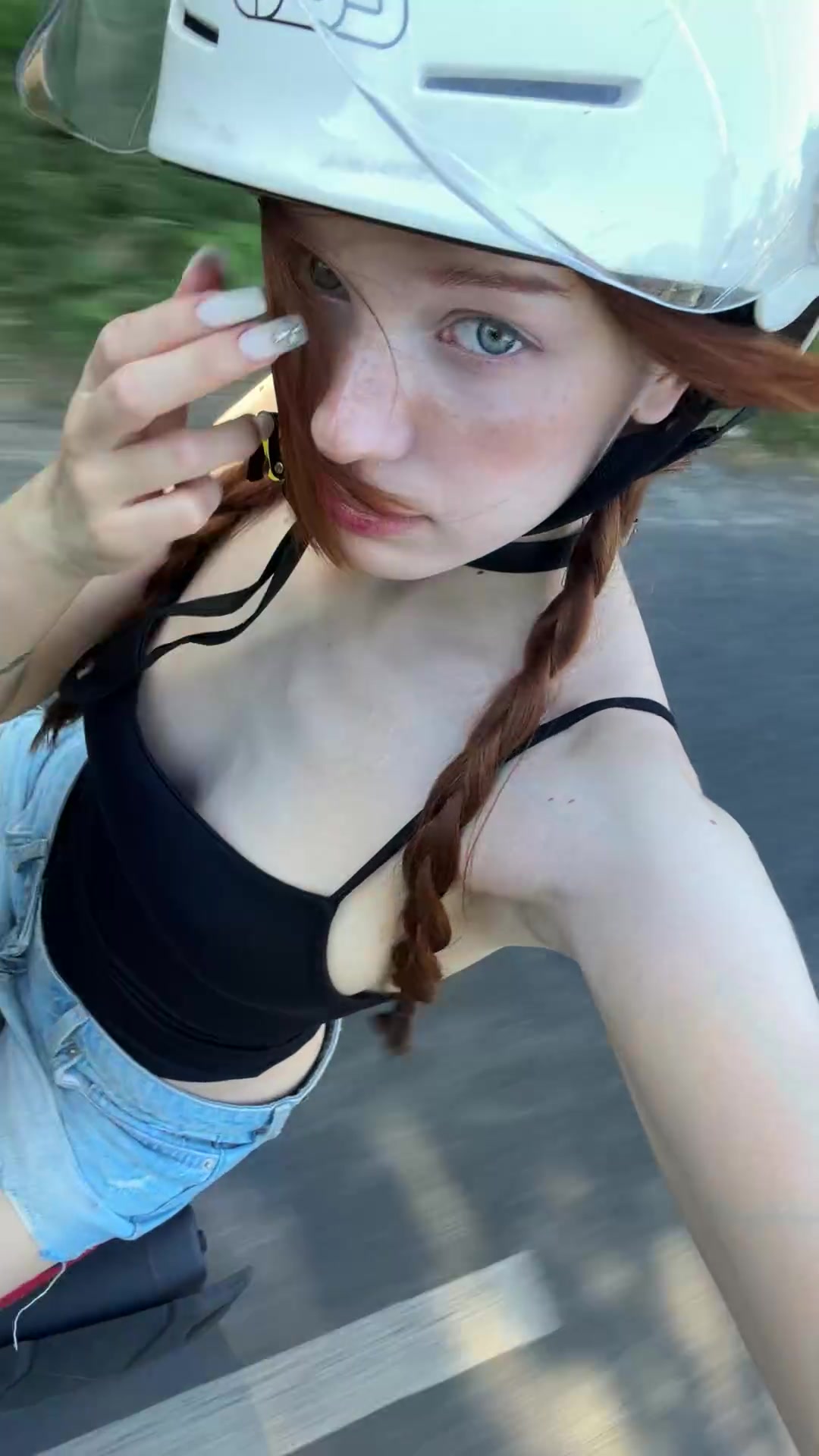 Just a topless ride through town - free porn video