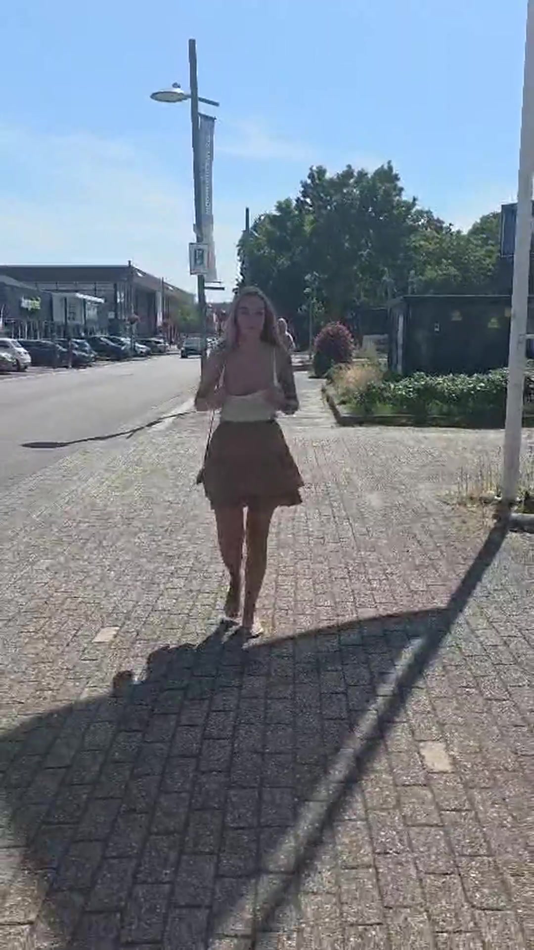 I prefer to go out shopping without a bra - free porn video