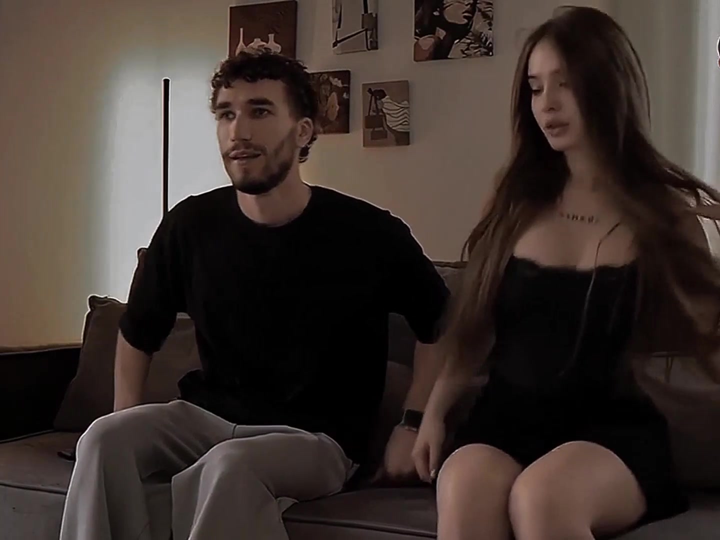 Movie night with my roommate ends the same way everytime - free porn video
