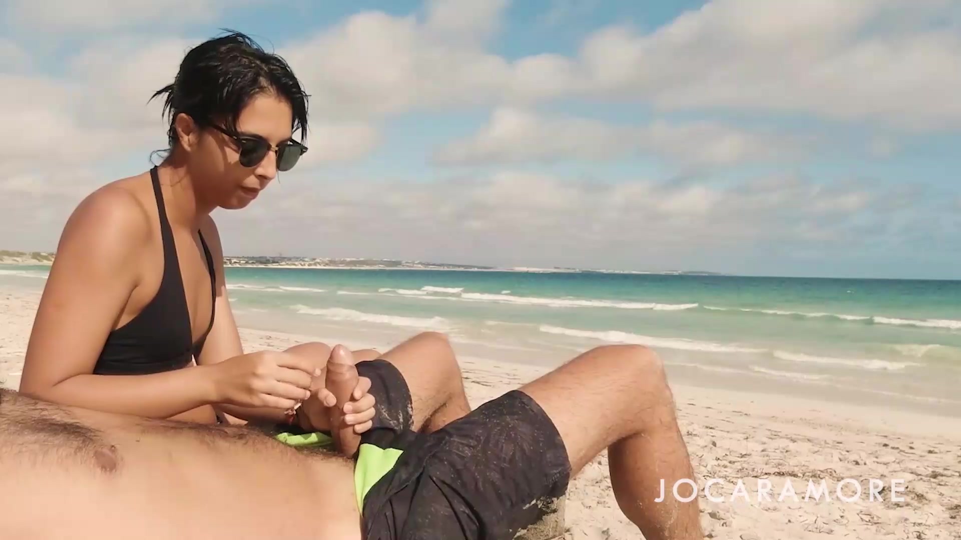 We knew it was risky, but the thrill of it made the fun on the public beach unforgettable. - free porn video