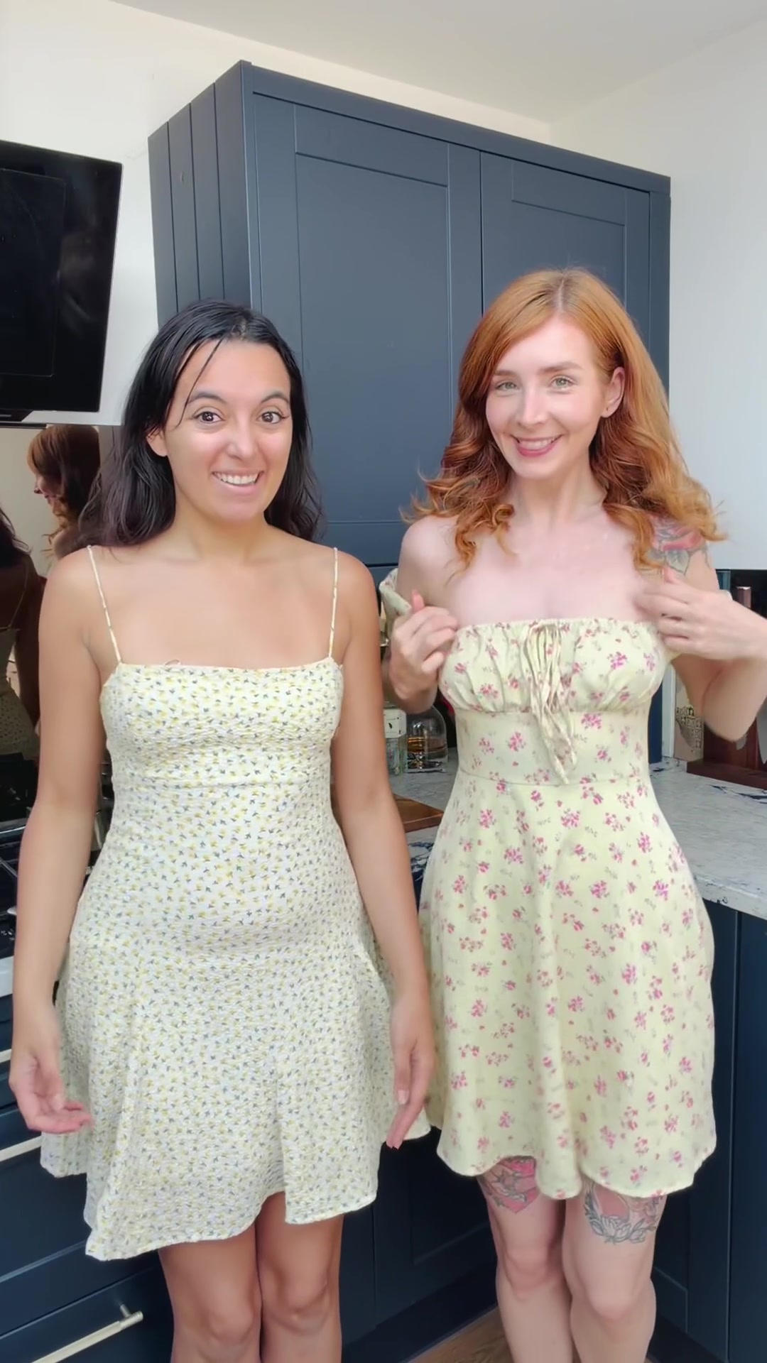 Showing off our cute natural bodies - free porn video