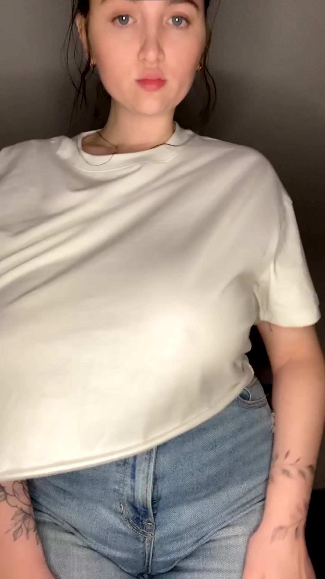 Is it that noticeable that I went braless? - free porn video