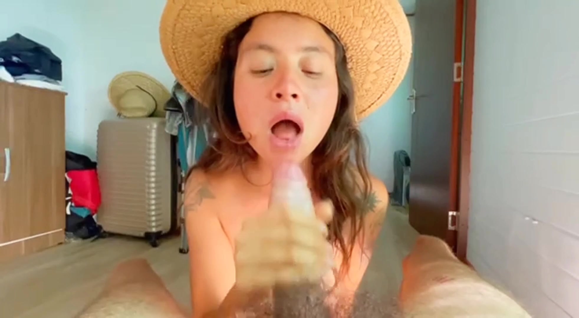 Check out this blowjob… tongue working, strong suction, and saliva dripping. Real, horny, and unfiltered. - free porn video