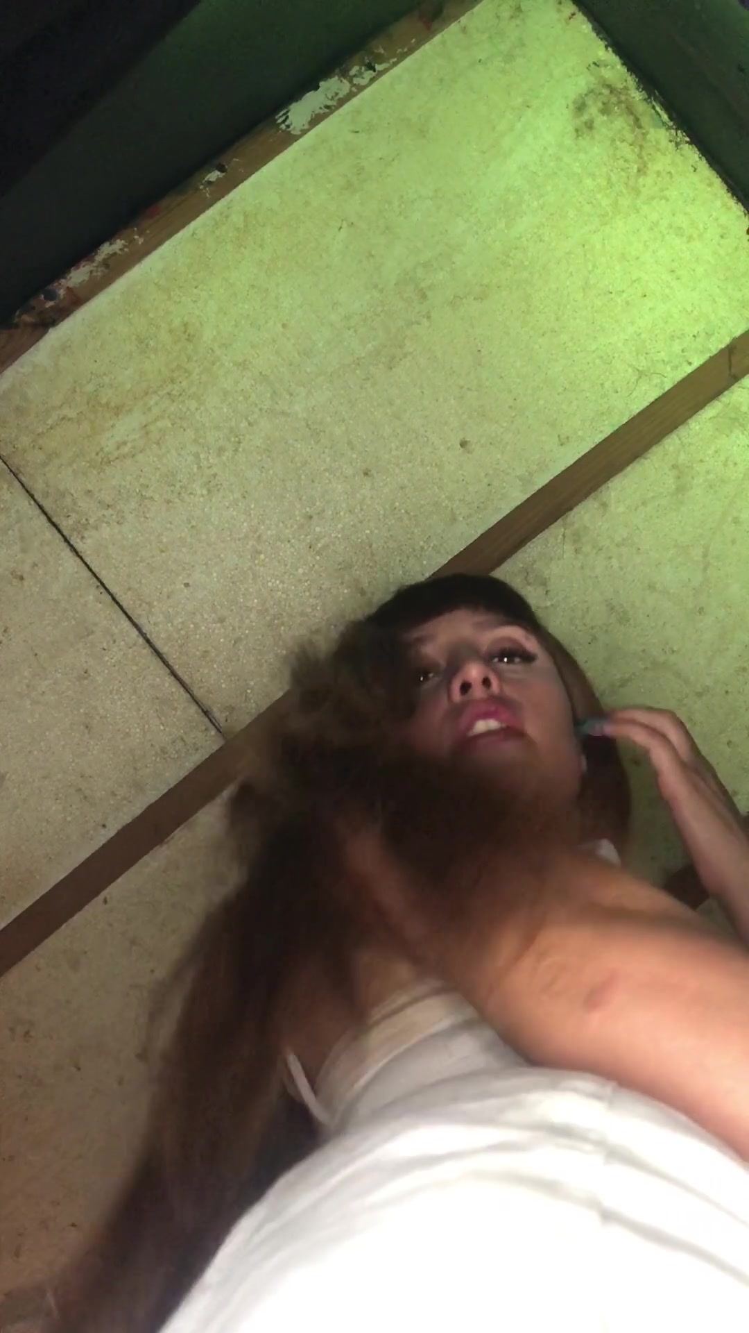 You're going to lie down and I'm going to show with my skirt to put it on your face - free porn video