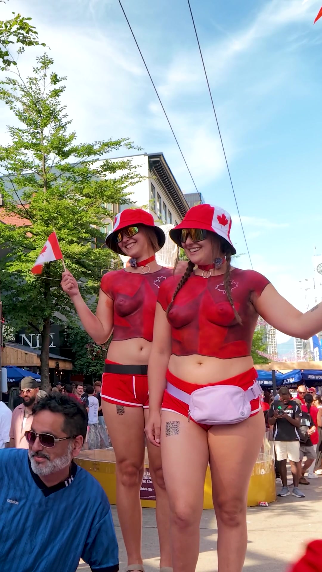 Had so much fun with our tits out celebrating the World Cup! - free porn video