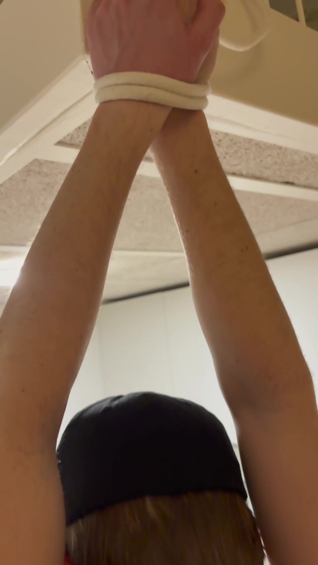 Tied up and edged. Denied 2 times, desperate to cum. Please drain my balls… Pleaaaaaaase 😩 - free porn video