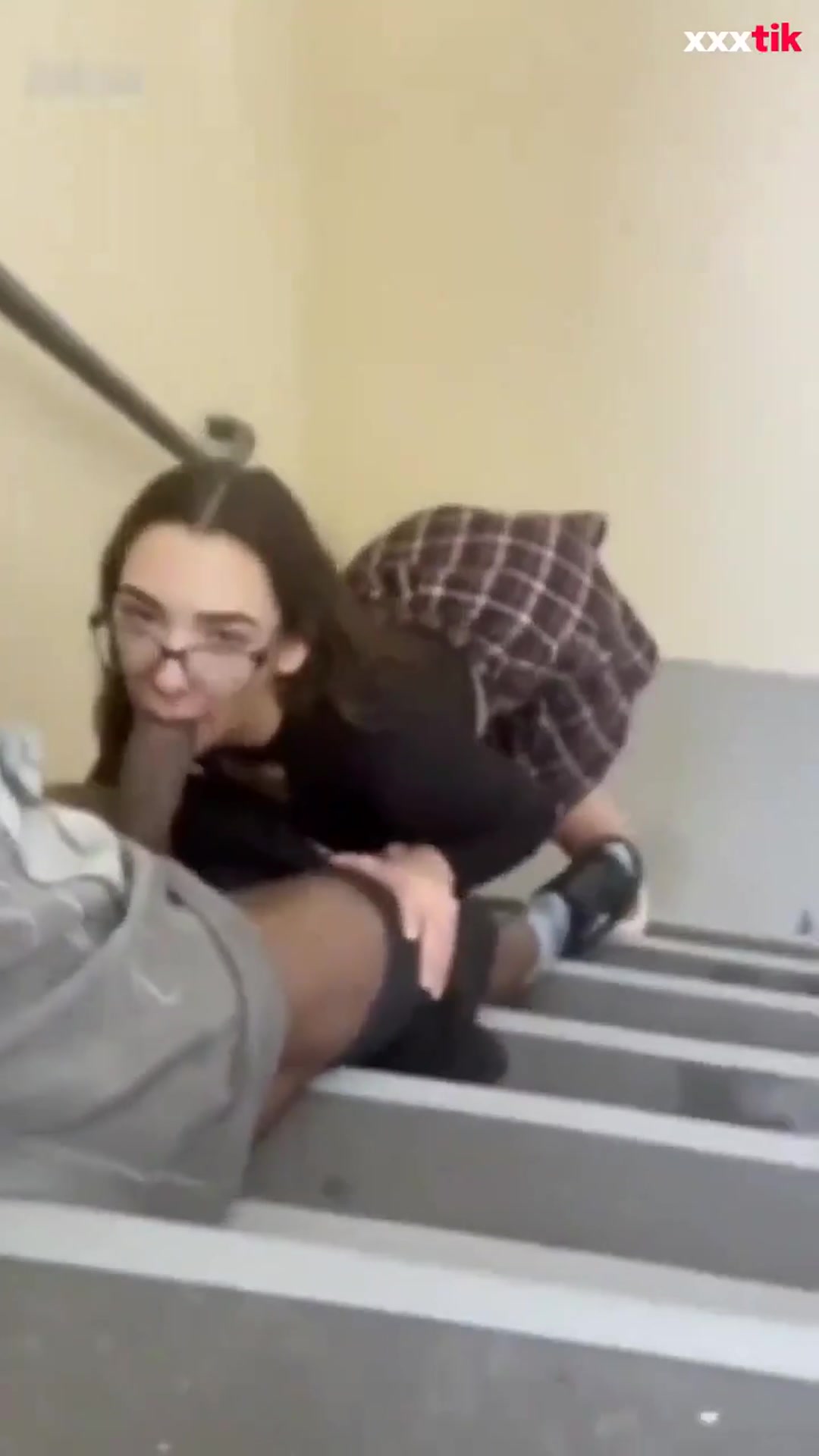 I  could barely figure out they were on stairs - free porn video