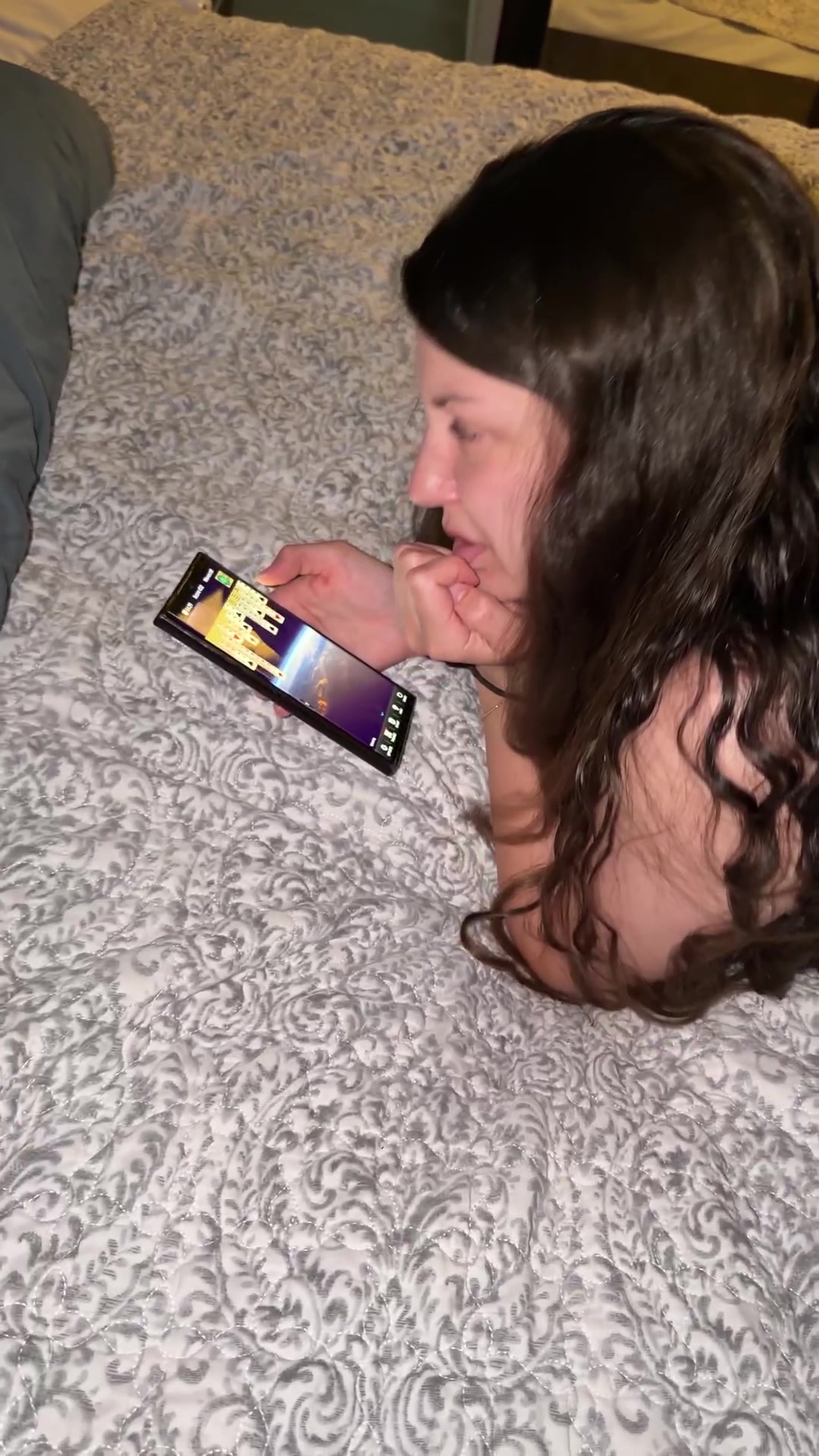she’s really into solitaire - free porn video