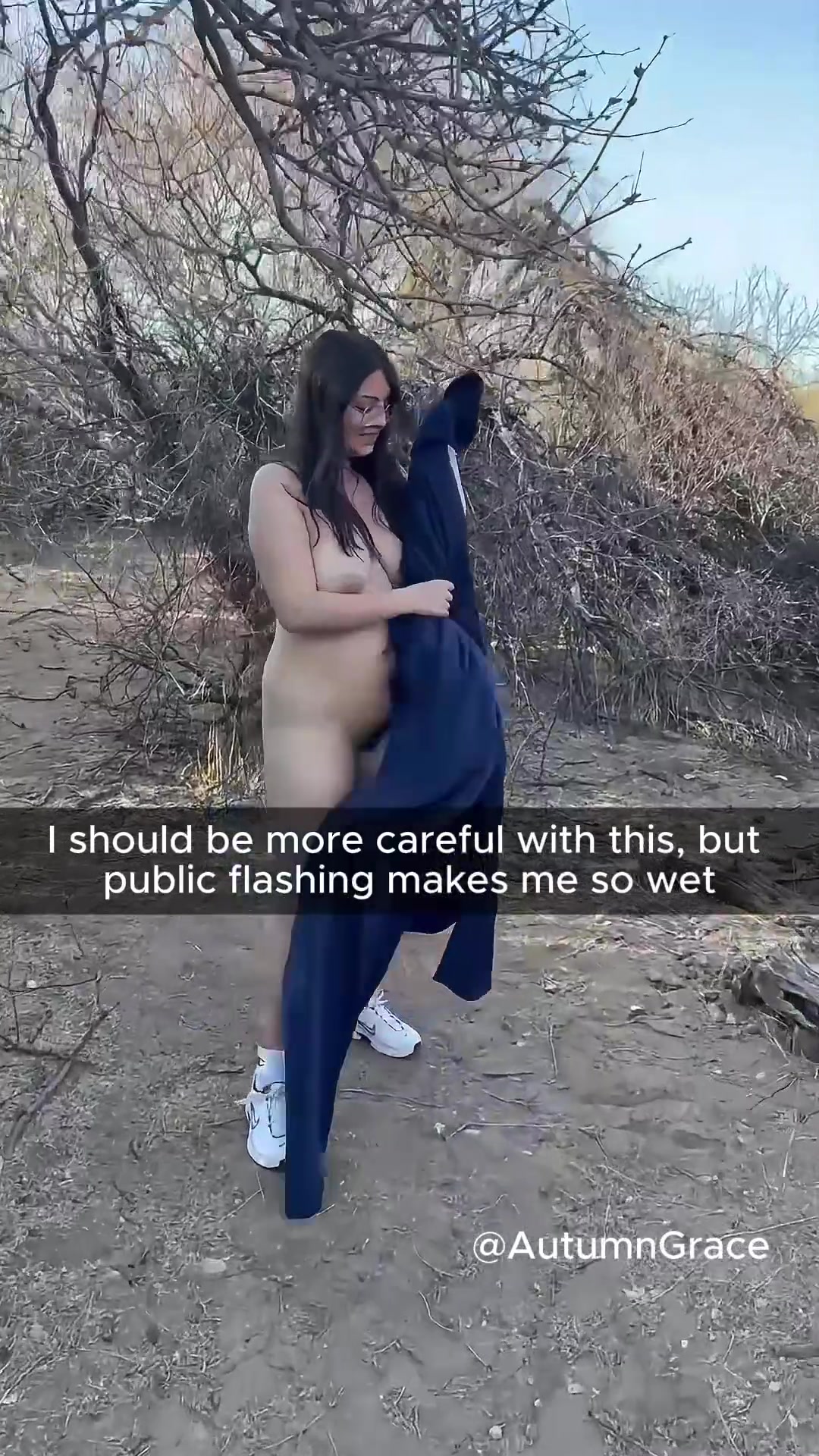 Public flashing makes me so wet - free porn video