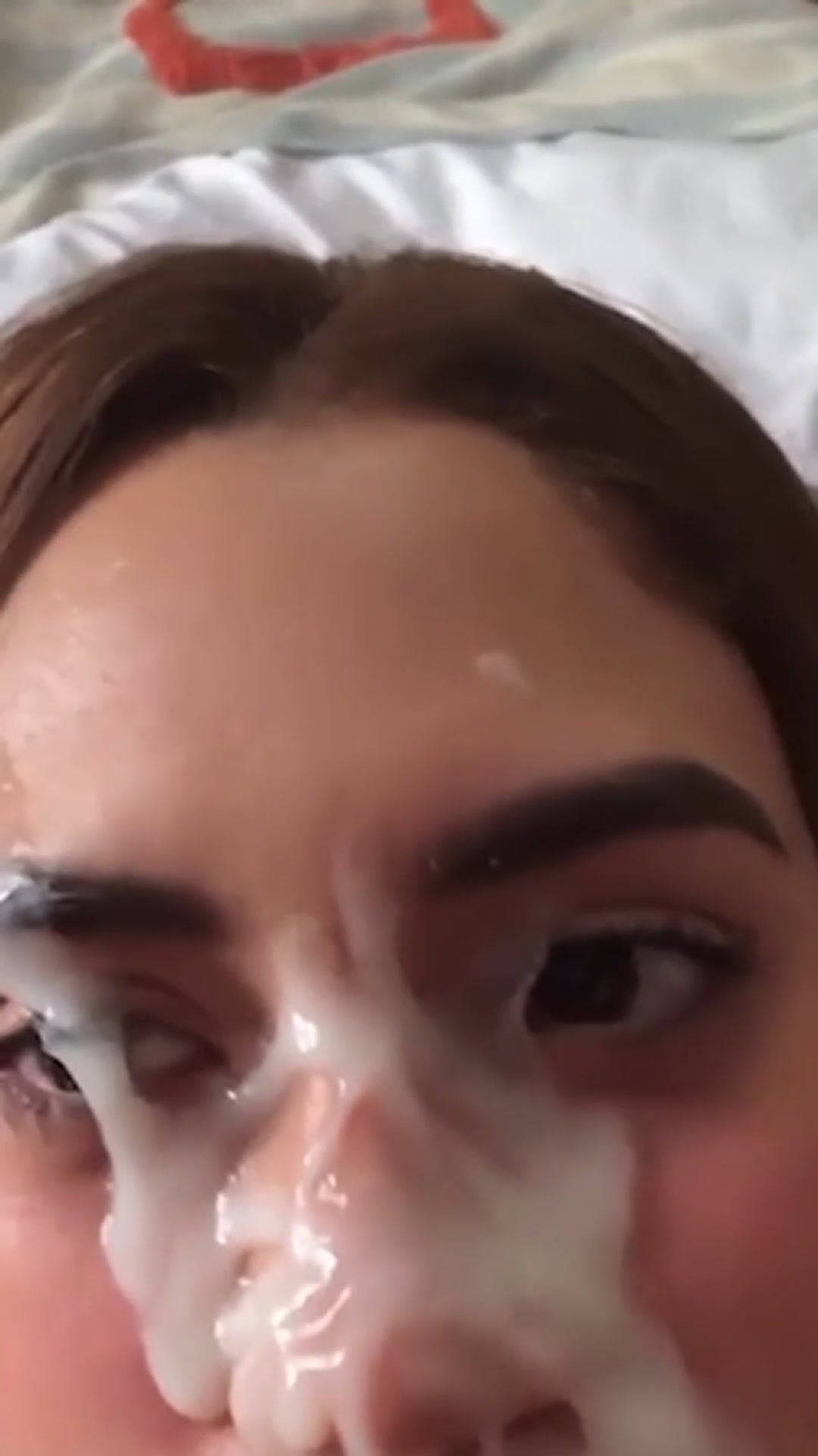 Public walking covered in cum - free porn video