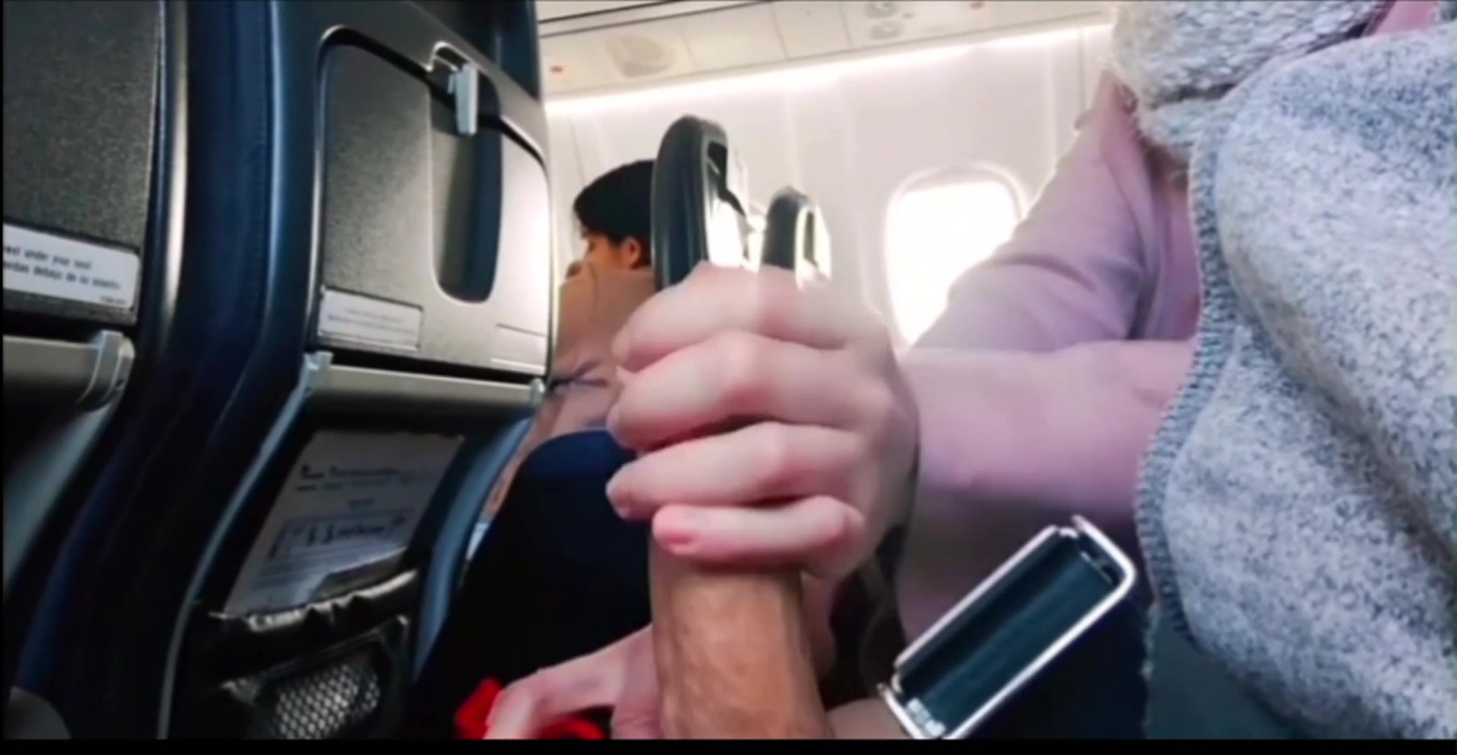 Handjob in the sky - free porn video