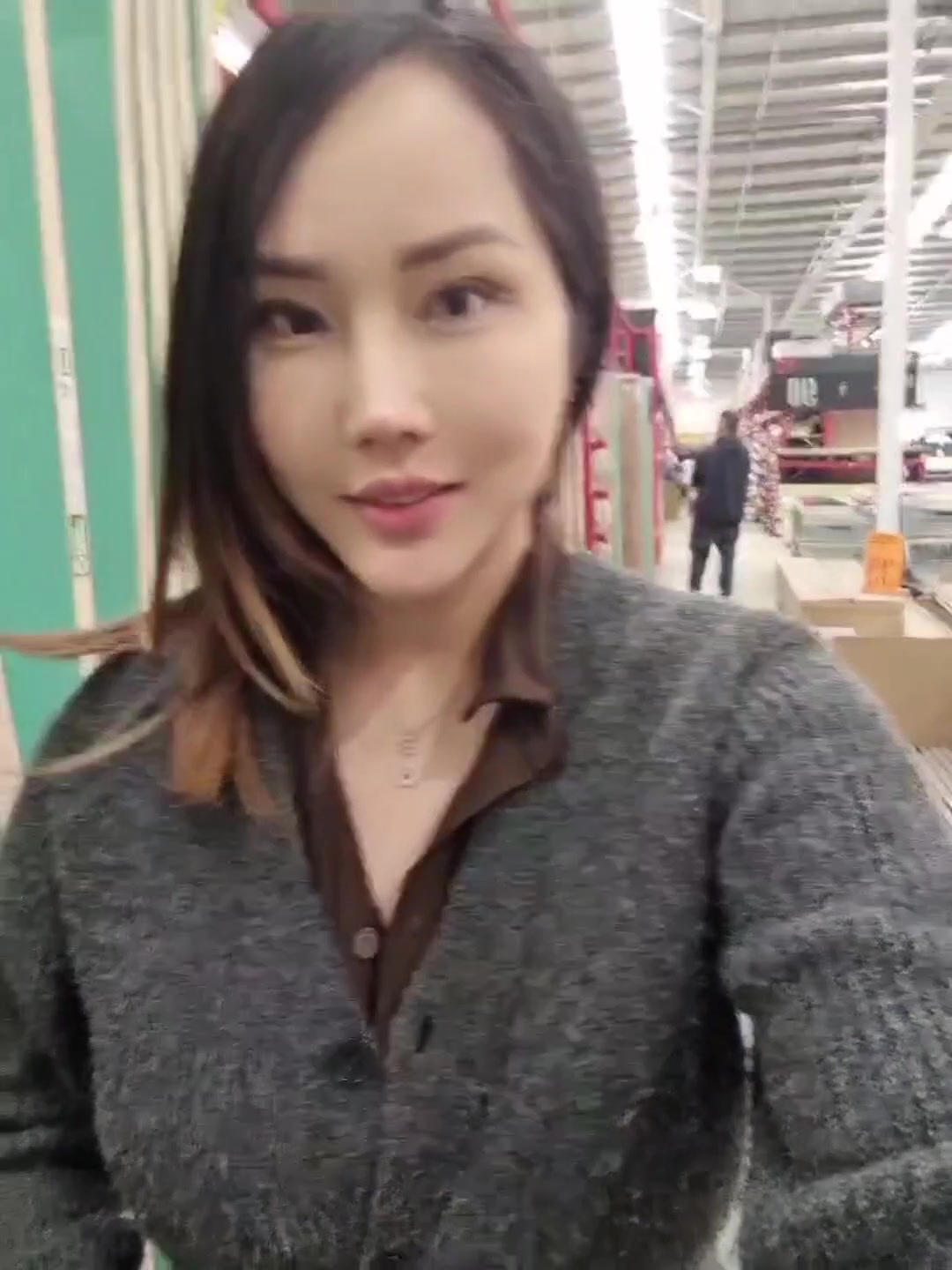Showing off my goods at the store - free porn video