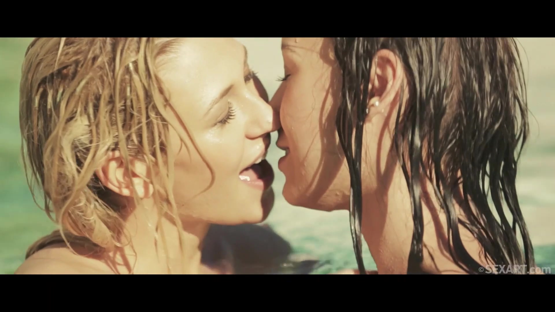 First kiss that sparks a summertime of sex - free porn video