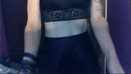 Athletic British Girl Flexes - free porn video