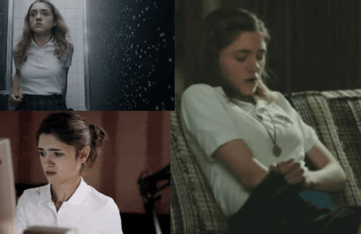 Horny Natalia Dyer can't stop touching herself - free porn video