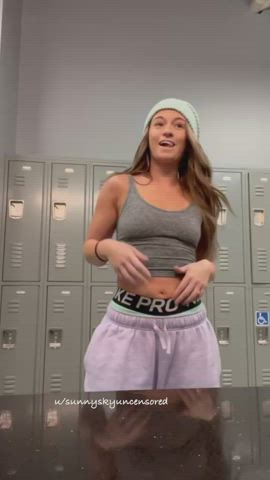 A sneak peek into the girls locker room [GIF] - free porn video