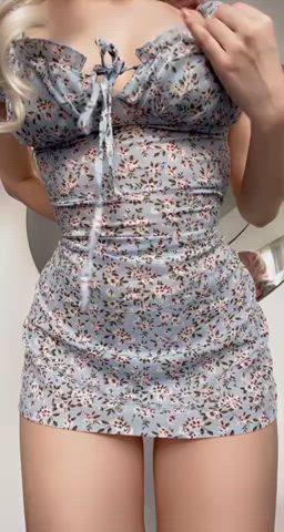 Nice dress, nice boobs - free porn video