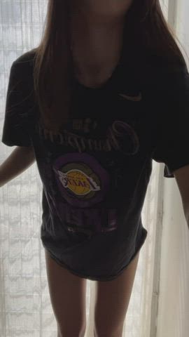 my daddy bought this shirt for me and now I’m taking it off for you 😇 - free porn video