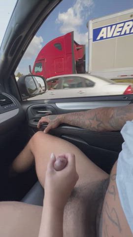 Multitasking playin with daddy’s juicy cock and driving - free porn video