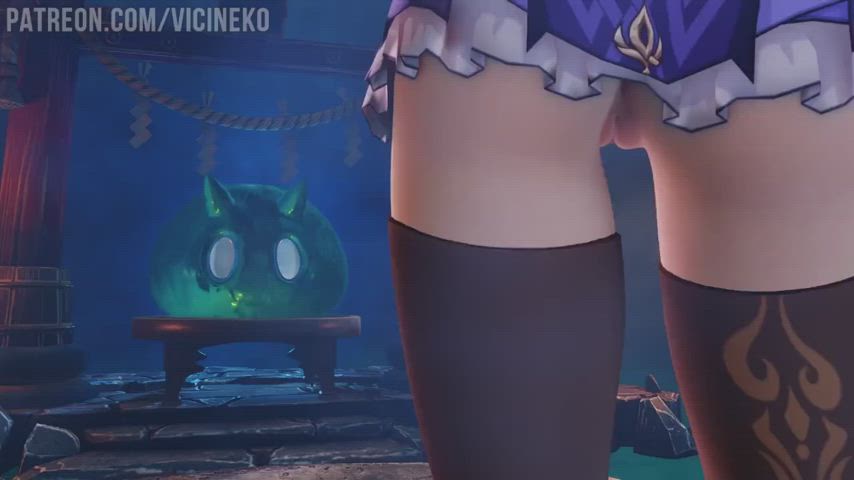 Keqing's Slime Seed Collection Quest 10% Complete (ViciNeko) [Geshin Impact] - free porn video