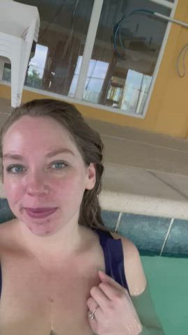 Can’t miss this hotel pool’s view! [gif] - free porn video