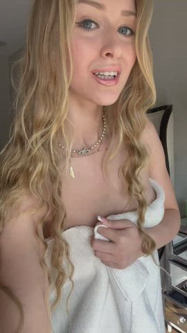 My towel has a mind of its own :P - free porn video