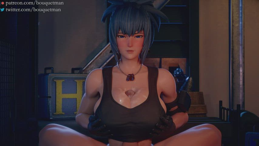 Leona Heidern - tit fucking, standing doggy against the wall and some Blood riot riding (Bouquetman, PixieWillow) [The King of Fighters] - free porn video