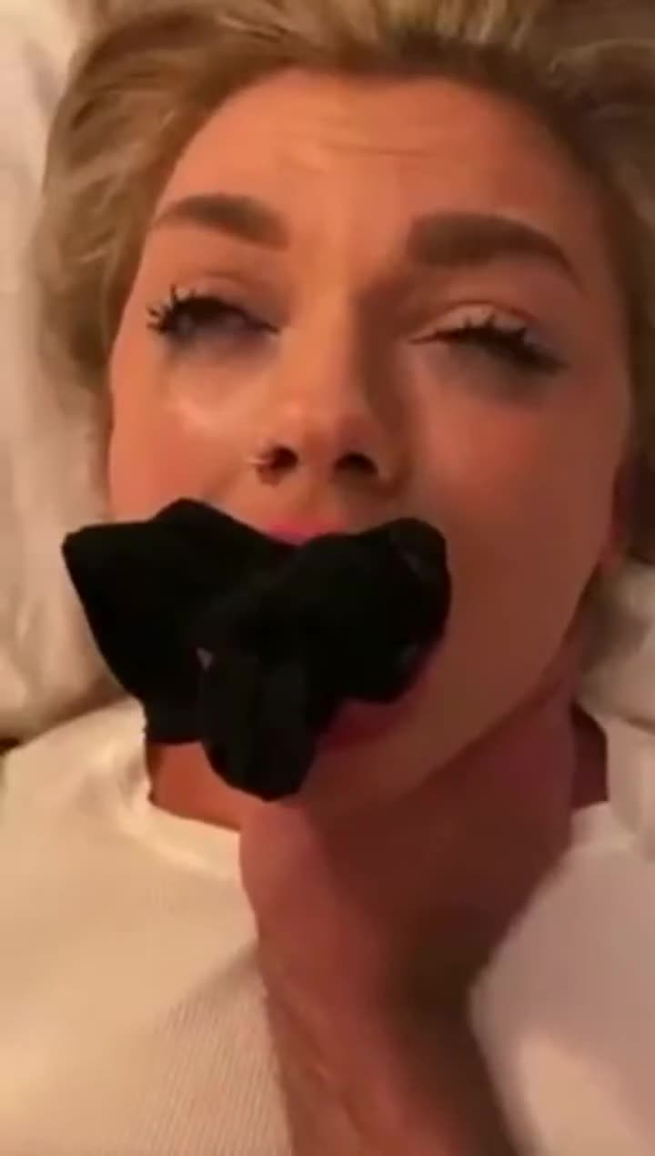 Panty Gagged Anal Blonde from Twitter - free porn video