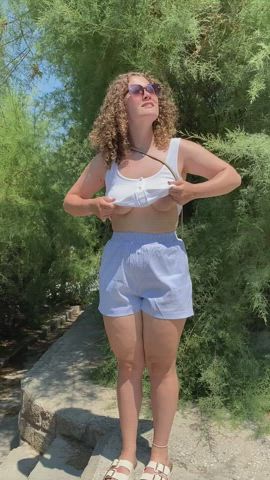 Flashing all the Greek men on holiday [gif] - free porn video