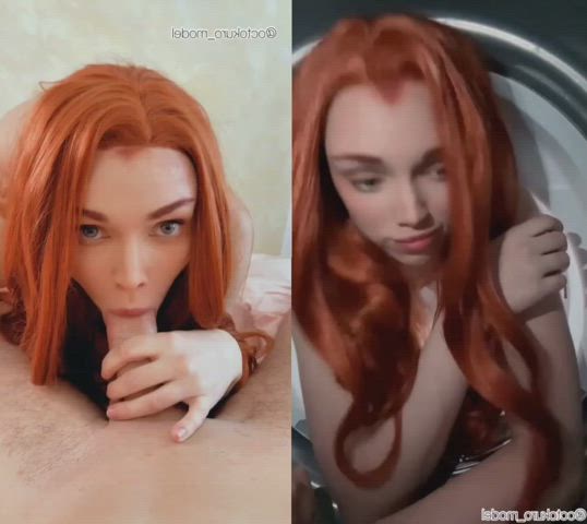 Slutty redhead loves to be fucked 👇 - free porn video