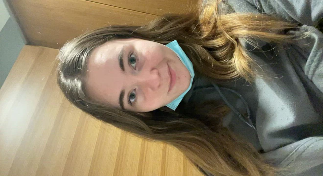 Would you fuck me in the uni bathroom? (19 F) - free porn video