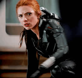 Defeated Black Widow watching you unzip your pants… [Scarlett Johansson] - free porn video