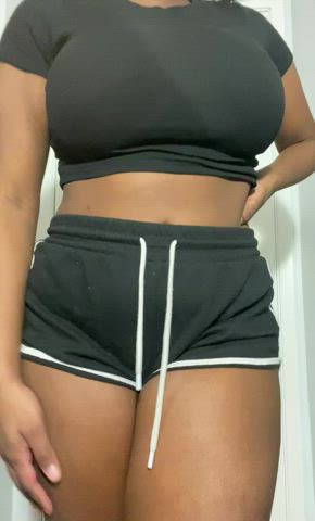 I wonder if black makes my boobs look smaller… - free porn video