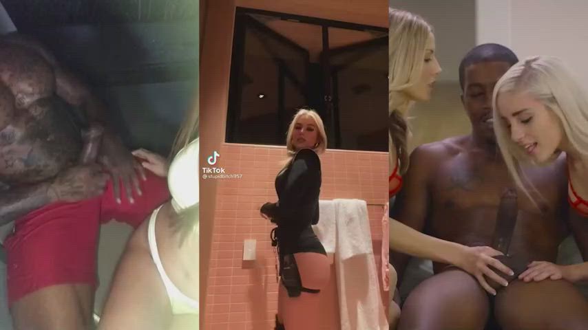 Hot tik tok girls and black cock the perfect combo for you guys - free porn video