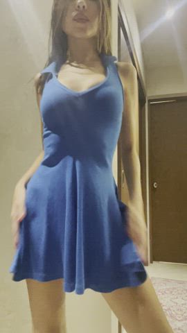 let me show you what's under my dress 😇 You might see even more if you check out my profile 😈 - free porn video
