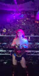 Flashing behind the decks on stage [OC] - free porn video