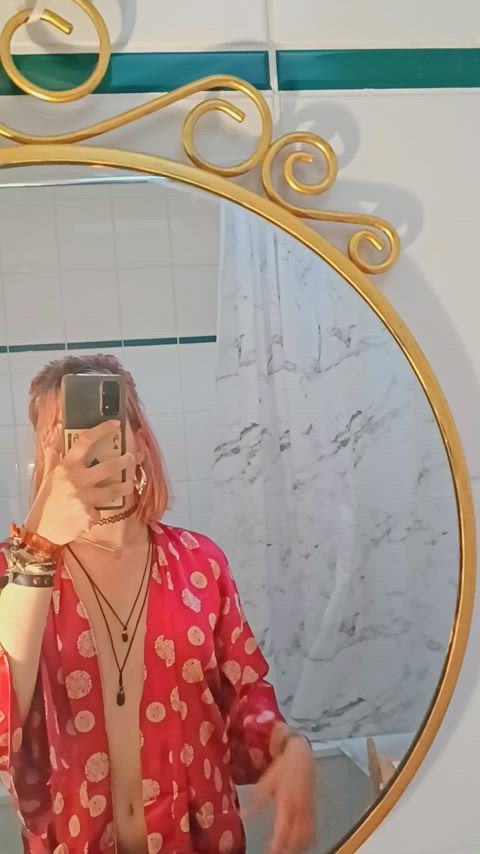 I like the robe but without it my boobies shine better ;P - free porn video