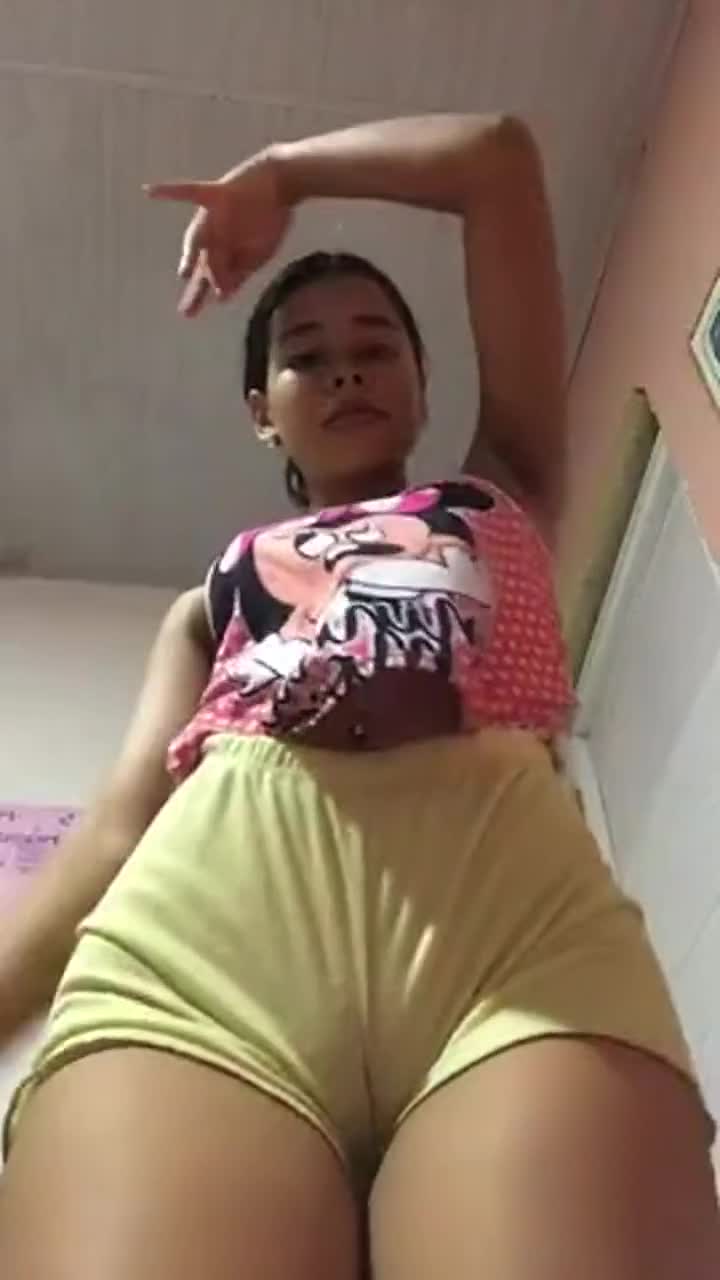 Juliana Latin girl she is 19 years old, [ Nice CamelToe ] - free porn video
