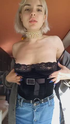 Do you want to lick my pale tits? - free porn video