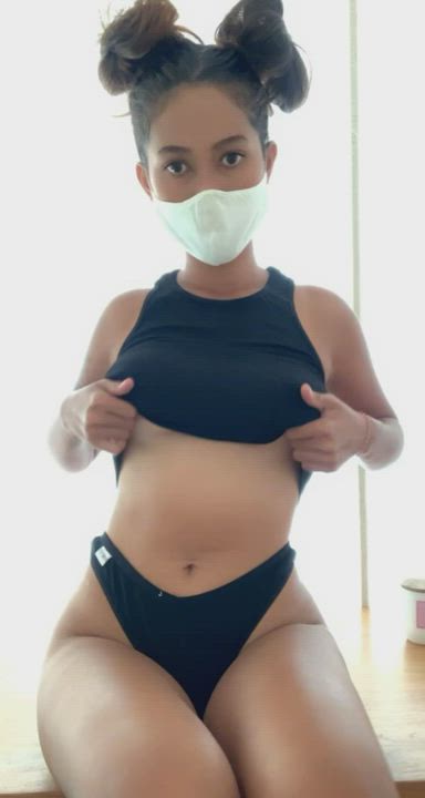 Just an innocent girl who can go wild sometimes with her busty boobies :P - free porn video